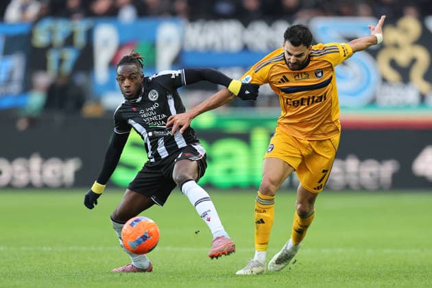Ar Udine 10 01 2026 - campionato di calcio serie A Udinese-Pisa foto Andrea Rigano Image nella foto: Hassane Kamara-Mehdi Leris 