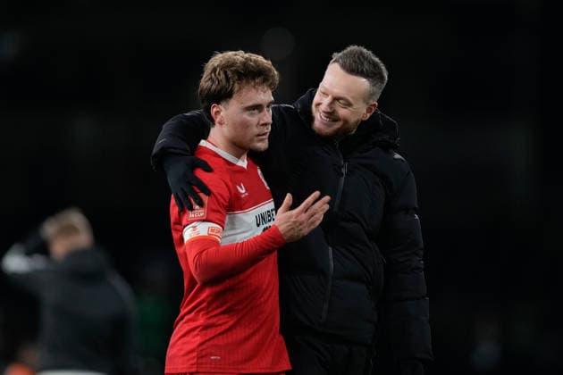 Fulham v Middlesbrough, FA Cup, 3rd Round Middlesbrough manager Kim Hellberg at the final whistle of the FA Cup match between Fulham and Middlesbrough at Craven Cottage, London, UK on 10 January 2026. London Craven Cottage Greater London UK Editorial use only DataCo restrictions apply See www.football-dataco.com , Copyright: xStephenxFlynnx PSI-23565-0076