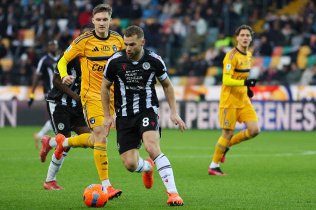 Udinese™s Jesper Karlstroem during the Serie A soccer match between Udinese and Pisa at the Bluenergy Stadium in Udine, north east Italy - Saturday, January 10,2026 - soccer  Copyright: xAndreaxBressanutti LaPressex