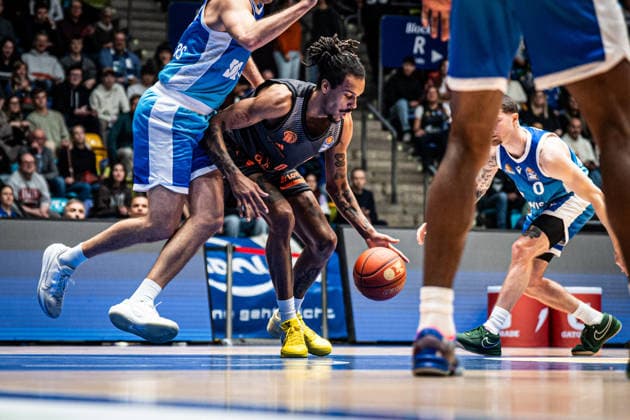 10 01 2026, xhfmx, Basketball easyCredit BBL Bundesliga, Frankfurt Skyliners NINERS Chemnitz Kevin Yebo Niners Chemnitz DFL DFB REGULATIONS PROHIBIT ANY USE OF PHOTOGRAPHS as IMAGE SEQUENCES and or QUASI VIDEO Frankfurt am Main