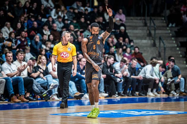 10 01 2026, xhfmx, Basketball easyCredit BBL Bundesliga, Frankfurt Skyliners NINERS Chemnitz Corey Davis Niners Chemnitz DFL DFB REGULATIONS PROHIBIT ANY USE OF PHOTOGRAPHS as IMAGE SEQUENCES and or QUASI VIDEO Frankfurt am Main