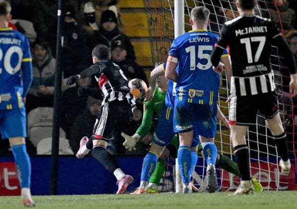 Jaze Kabia of Grimsby Town scores the team s second goal Grimsby Town v Weston Super Mare, Emirates FA Cup, Third Round, Football, Blundell Park, Grimsby, UK - 10 Jan 2026Grimsby Blundell Park United Kingdom EDITORIAL USE ONLY No use with unauthorised audio, video, data, fixture lists, club league logos or live services. Online in-match use limited to 120 images, no video emulation. No use in betting, games or single club league player publications. Copyright: xAnnaxGowthorpe Shutterstockx 16246310ah