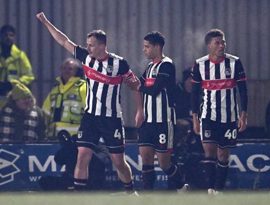 Kieran Green of Grimsby Town celebrates after scoring the team s third goal Grimsby Town v Weston Super Mare, Emirates FA Cup, Third Round, Football, Blundell Park, Grimsby, UK - 10 Jan 2026Grimsby Blundell Park United Kingdom EDITORIAL USE ONLY No use with unauthorised audio, video, data, fixture lists, club league logos or live services. Online in-match use limited to 120 images, no video emulation. No use in betting, games or single club league player publications. Copyright: xAnnaxGowthorpe Shutterstockx 16246310an
