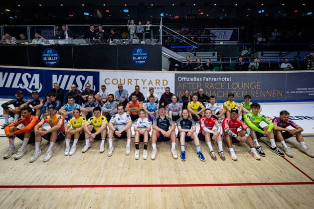 Team Photo Sixdays Bremen 2026 Team Photo All Riders Landscape horizontal Landscape Event Event Sixdays Bremen 2026 Category Category Cycling Track Cycling Sixdays Elite Location Location Europe Germany Bremen ÖVB Arena Discipline Distance m Date Date 10 01 2026 Saturday Day 2