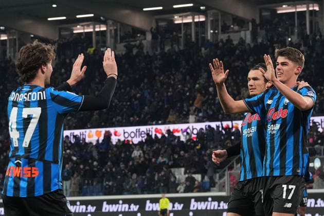 Atalanta s Charles De Ketelaere celebrates after scoring 1-0 during the Serie A soccer match between Atalanta and Torino at the New Balance Stadium in Bergamo , north Italy - Saturday , January 10 , 2026. - Soccer .  Copyright: xSpada LaPressex