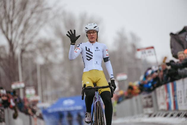 Czech cyclocross national championships, cyclocross, women elite, Kristyna Zemanova wins, on January 10, 2026, Ostrava, Czechia. (CTKxPhoto JanxBrychta) CTKPhotoF202601100021401  CTKPhotoF202601100021401