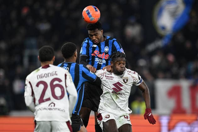 Mg Bergamo 10 01 2026 - campionato di calcio serie A Atalanta-Torino foto Matteo Gribaudi Image nella foto: Honest Ahanor-Duvan Zapata 