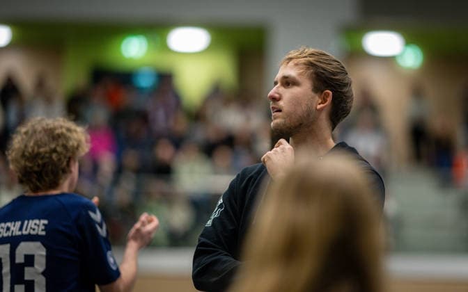 Volleyball, Season 2025 2026, 2 Bundesliga Nord, 10 01 2026, Matchday 14, Men, TuB Bocholt white vs Kieler TV red Max Ole Luebbert Coach TuB Bocholt , Bocholt Sporthalle West Nordrhein Westfalen Germany 260110_vb_tub-bocholt_kieler-tv_48142