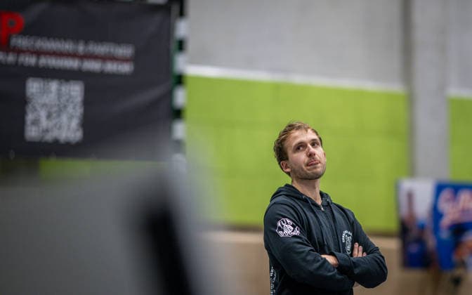 Volleyball, Season 2025 2026, 2 Bundesliga Nord, 10 01 2026, Matchday 14, Men, TuB Bocholt white vs Kieler TV red Max Ole Luebbert Coach TuB Bocholt , Bocholt Sporthalle West Nordrhein Westfalen Germany 260110_vb_tub-bocholt_kieler-tv_48145