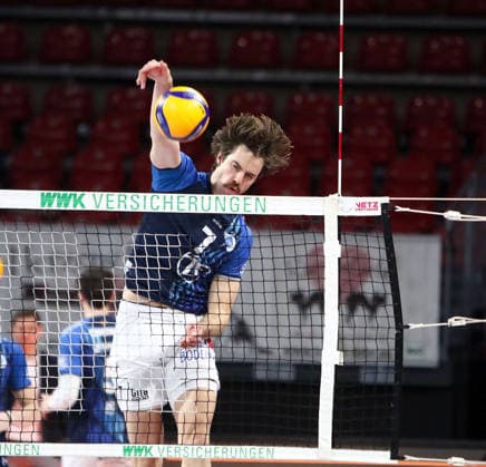 Patrick HOBUS Friedrichshafen , He Volleyball, 1 BL, 25 26, WWK Herrschingvs VfB Frierichshafen, BMW Park, Munich, Copyright: WolfgangxFehrmann