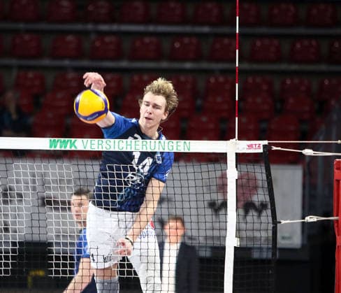 James VAN BUREN Friedrichshafen , He Volleyball, 1 BL, 25 26, WWK Herrschingvs VfB Frierichshafen, BMW Park, Munich, Copyright: WolfgangxFehrmann