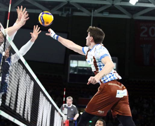 right Jannes WIESNER Herrsching , He Volleyball, 1 BL, 25 26, WWK Herrschingvs VfB Frierichshafen, BMW Park, Munich, Copyright: WolfgangxFehrmann