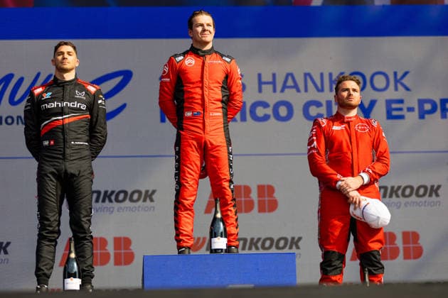 2025 FORMULA E MEXICO CITY ePRIX CASSIDY Nick (nzl), Citroën Racing Formula E Team, Citroën, portrait MORTARA Edoardo (swi), Mahindra Racing, Mahindra M12Electro, portrait ROWLAND Oliver (gbr), Nissan Formula E Team, Nissan e-4ORCE 05, portrait podium, portrait during the the Mexico City Paulo ePrix, 2nd round of the 2025-26 ABB FIA Formula E World Championship, WM, Weltmeisterschaft on the Autodromo Hermanos Rodriguez from January 8 to 10, 2025 in Mexico City, Mexico - Mexico CityMexico Copyright: xDamienxDoumerguex
