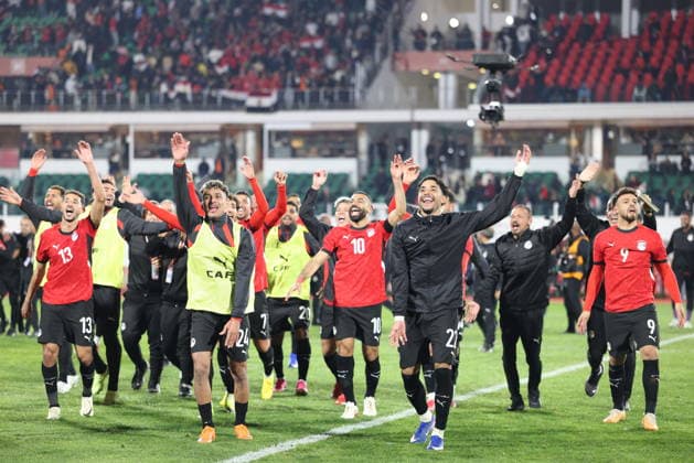 Egypt v Ivory Coast - Africa Cup of Nations AGADIR, MOROCCO - JANUARY 10: Players of Egypt celebrate after the Africa Cup of Nations 2025 quarterfinal match between Egypt and Ivory Coast at Adrar Stadium in Agadir, Morocco on January 10, 2026. Samah Zidan Anadolu Agadir Morocco. Editorial use only. Please get in touch for any other usage.  Copyright: x2026xAnadoluxSamahxZidanx