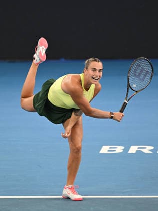 TENNIS BRISBANE INTERNATIONAL, Aryna Sabalenka of Belarus in action against Marta Kostyuk of Ukraine during the Women™s Singles final at the Brisbane International tennis tournament at Pat Rafter Arena in Brisbane, Sunday, January 11, 2026. ( NO ARCHIVING, EDITORIAL USE ONLY BRISBANE QUEENSLAND AUSTRALIA  Copyright: xDAVExHUNTx 20260111132664063665