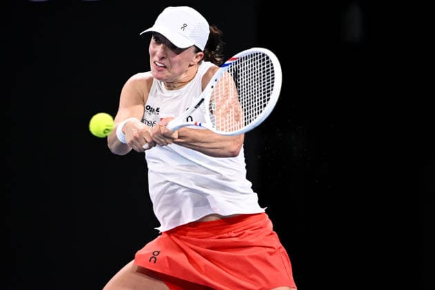 TENNIS UNITED CUP SYDNEY, Iga Swiatek of Poland in action against Belinda Bencic of Switzerland during the 2026 United Cup final between Poland and Switzerland at Ken Rosewall Arena in Sydney, Sunday, January 11, 2026. ( NO ARCHIVING, EDITORIAL USE ONLY SYDNEY NEW SOUTH WALES AUSTRALIA  Copyright: xDANxHIMBRECHTSx 20260111129415891576