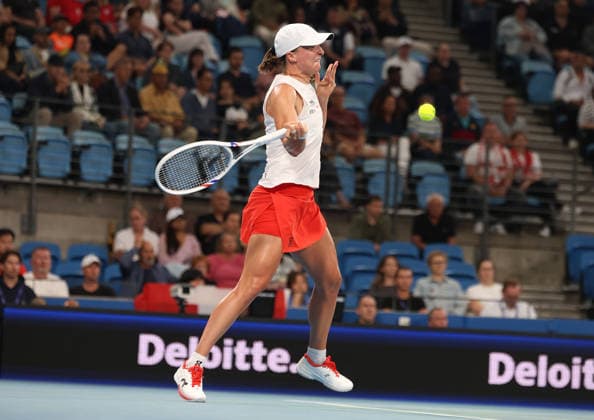 January 11, 2026, Sydney, New South Wales, Australia: IGA SWIATEK of Poland during the match against.B. Bencic of Switzerland in the final United Cup at Ken Rosewall Arena, Sydney, Australia. Sydney Australia - ZUMAc278 20260111_zsp_c278_008 Copyright: xMarcinxCholewinskix