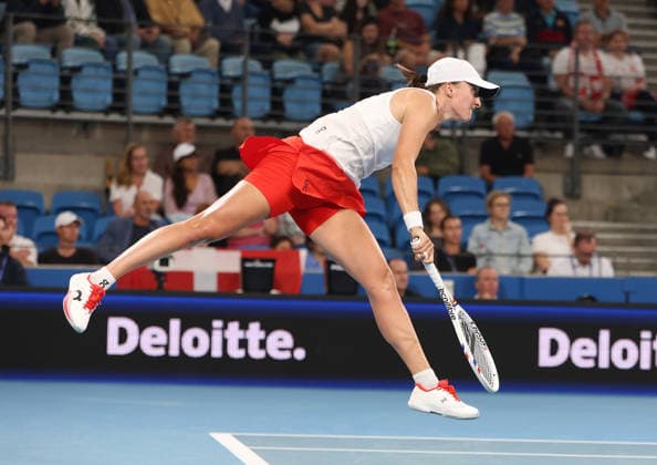 January 11, 2026, Sydney, New South Wales, Australia: IGA SWIATEK of Poland during the match against.B. Bencic of Switzerland in the final United Cup at Ken Rosewall Arena, Sydney, Australia. Sydney Australia - ZUMAc278 20260111_zsp_c278_010 Copyright: xMarcinxCholewinskix