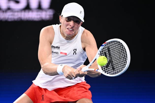 TENNIS UNITED CUP SYDNEY, Iga Swiatek of Poland in action against Belinda Bencic of Switzerland during the 2026 United Cup final between Poland and Switzerland at Ken Rosewall Arena in Sydney, Sunday, January 11, 2026. ( NO ARCHIVING, EDITORIAL USE ONLY SYDNEY NEW SOUTH WALES AUSTRALIA  Copyright: xDANxHIMBRECHTSx 20260111196719160960