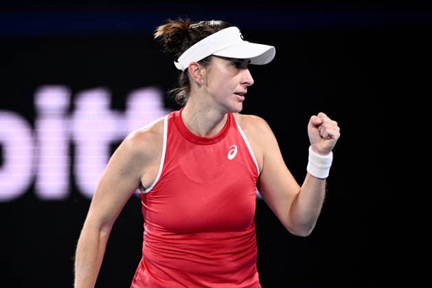 TENNIS UNITED CUP SYDNEY, Belinda Bencic of Switzerland reacts during her singles match against Iga Swiatek of Poland during the 2026 United Cup final between Poland and Switzerland at Ken Rosewall Arena in Sydney, Sunday, January 11, 2026. ( NO ARCHIVING, EDITORIAL USE ONLY SYDNEY NEW SOUTH WALES AUSTRALIA  Copyright: xDANxHIMBRECHTSx 20260111139248596533