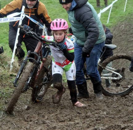 lsb Cycling Cyclo Cross German Championships in Bensheim 10 and 11 01 2026 Season 2025 2026 Bensheim v l Emma Zimmermann RSV Seeheim U 11 action, single picture,