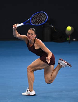TENNIS BRISBANE INTERNATIONAL, Marta Kostyuk of Ukraine in action against Aryna Sabalenka of Belarus during the Women™s Singles final at the Brisbane International tennis tournament at Pat Rafter Arena in Brisbane, Sunday, January 11, 2026. ( NO ARCHIVING, EDITORIAL USE ONLY BRISBANE QUEENSLAND AUSTRALIA  Copyright: xDAVExHUNTx 20260111138949509386