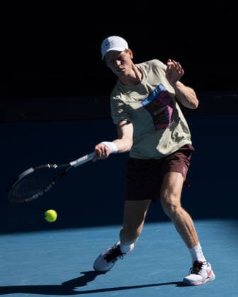 January 11, 2026: The defending champion JANNIK SINNER of Italy practises on Margaret Court Arena ahead of the 2026 Australian Open in Melbourne, Australia which starts in one weekÃ¢â‚¬â ¢s time. Cal Media Melbourne Australia - ZUMAc04_ 20260111_faf_c04_008 Copyright: xSydneyxLowx