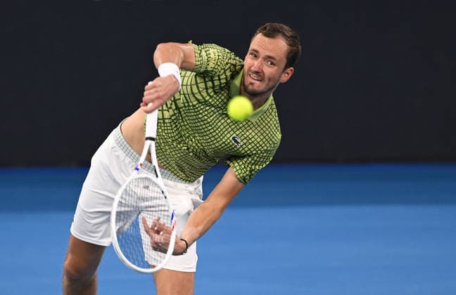 TENNIS BRISBANE INTERNATIONAL, Daniil Medvedev of Russia in action during the Mens Singles final against against Brandon Nakashima of USA at the Brisbane International tennis tournament at Pat Rafter Arena in Brisbane, Sunday, January 11, 2026. ( NO ARCHIVING, EDITORIAL USE ONLY BRISBANE QUEENSLAND AUSTRALIA  Copyright: xDAVExHUNTx 20260111115977569538