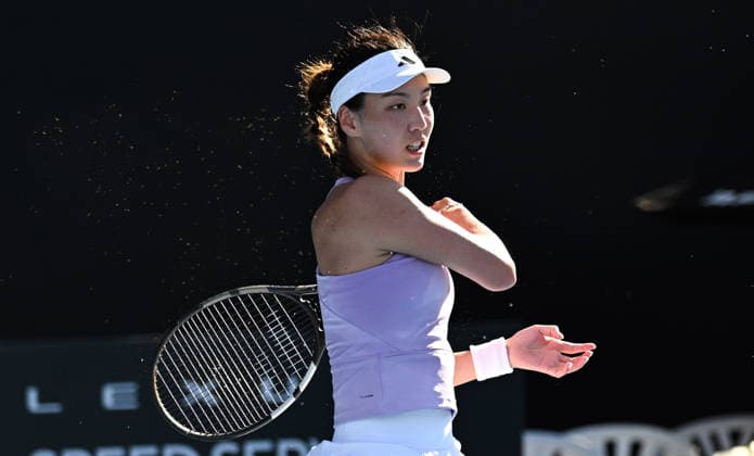 China™s Xinyu Wang during her singles final at the ASB Classic Women™s WTA250 tennis tournament at Manuka Doctor Arena, Auckland,New Zealand. Sunday 11 January 2026. Photo: Andrew Cornaga z Auckland New Zealand Copyright: xAndrewxCornaga x