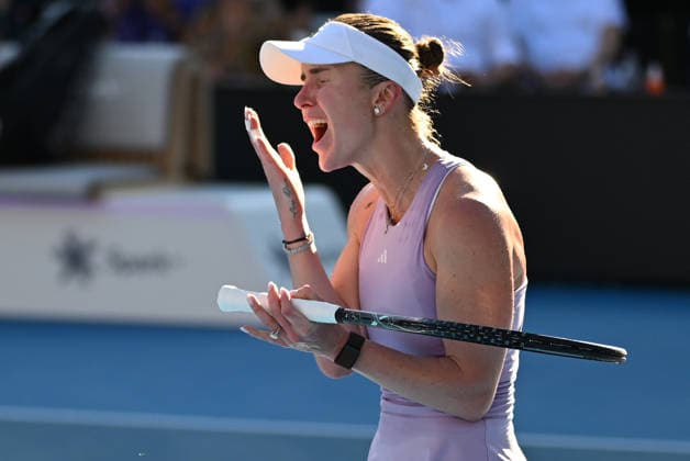 Ukraine™s Elina Svitolina during her singles final at the ASB Classic Women™s WTA250 tennis tournament at Manuka Doctor Arena, Auckland,New Zealand. Sunday 11 January 2026. Photo: Andrew Cornaga z Auckland New Zealand Copyright: xAndrewxCornaga x