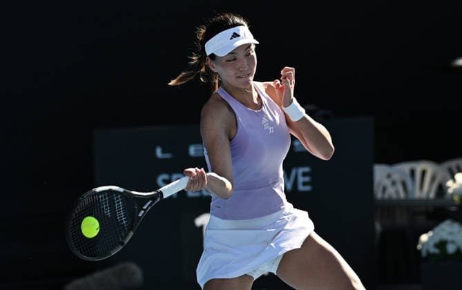 China™s Xinyu Wang during her singles final at the ASB Classic Women™s WTA250 tennis tournament at Manuka Doctor Arena, Auckland,New Zealand. Sunday 11 January 2026. Photo: Andrew Cornaga z Auckland New Zealand Copyright: xAndrewxCornaga x