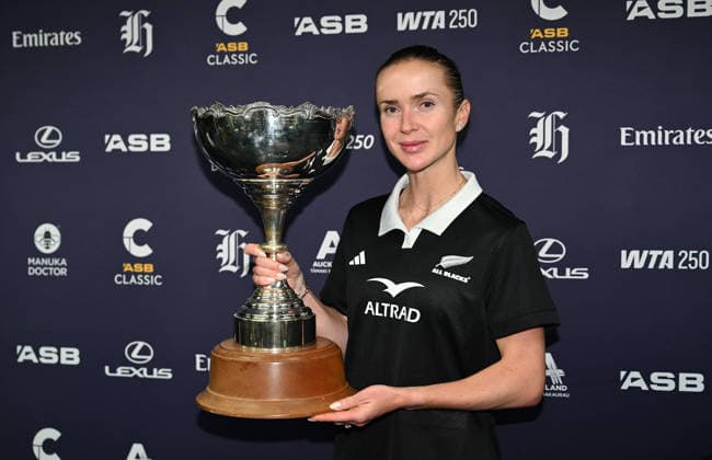 Ukraine™s Elina Svitolina during her post match press conference, PK, Pressekonferenz after winning the singles final at the ASB Classic Women™s WTA250 tennis tournament at Manuka Doctor Arena, Auckland,New Zealand. Sunday 11 January 2026. Photo: Andrew Cornaga z Auckland New Zealand Copyright: xAndrewxCornaga x