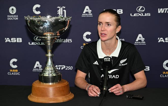Ukraine™s Elina Svitolina during her post match press conference, PK, Pressekonferenz after winning the singles final at the ASB Classic Women™s WTA250 tennis tournament at Manuka Doctor Arena, Auckland,New Zealand. Sunday 11 January 2026. Photo: Andrew Cornaga z Auckland New Zealand Copyright: xAndrewxCornaga x