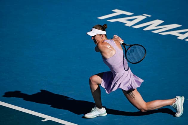 Elina Svitolina (UKR) returns a shot in the women s single final match of the ASB Classic Women™s WTA250 tennis tournament at Manuka Doctor Arena, Auckland, New Zealand on Sunday 11 January 2026. Photo credit: Alan Lee Auckland New Zealand Copyright: xAlanxLeex xx