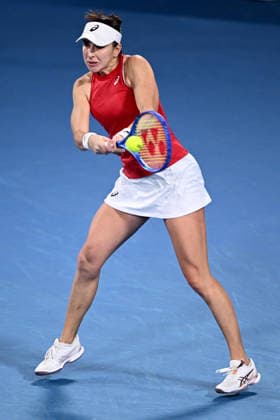 TENNIS UNITED CUP SYDNEY, Belinda Bencic of Switzerland in action during her singles match against Iga Swiatek of Poland during the 2026 United Cup final between Poland and Switzerland at Ken Rosewall Arena in Sydney, Sunday, January 11, 2026. ( NO ARCHIVING, EDITORIAL USE ONLY SYDNEY NEW SOUTH WALES AUSTRALIA  Copyright: xDANxHIMBRECHTSx 20260111195258167697