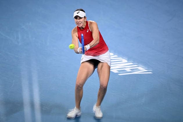 TENNIS UNITED CUP SYDNEY, Belinda Bencic of Switzerland in action during her singles match against Iga Swiatek of Poland during the 2026 United Cup final between Poland and Switzerland at Ken Rosewall Arena in Sydney, Sunday, January 11, 2026. ( NO ARCHIVING, EDITORIAL USE ONLY SYDNEY NEW SOUTH WALES AUSTRALIA  Copyright: xDANxHIMBRECHTSx 20260111138488184225