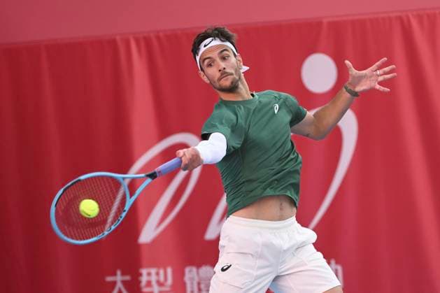 Hong Kong Tennis Open(ATP250) - Day 8 Lorenzo Musetti, an Italian tennis player, during a match at the Hong Kong Tennis Open(ATP250) on January 11, 2026 in Hong Kong. (Photo by Kobe Li Nexpher Images) Hong Kong