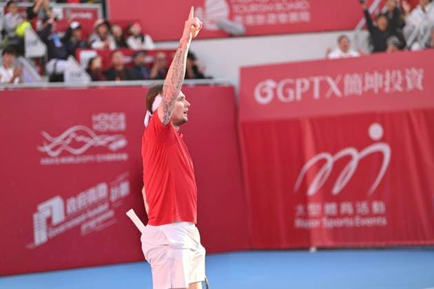 Hong Kong Tennis Open(ATP250) - Day 8 Alexander Bublik, a Kazakhstan tennis player, during a match at the Hong Kong Tennis Open(ATP250) on January 11, 2026 in Hong Kong. (Photo by Kobe Li Nexpher Images) Hong Kong