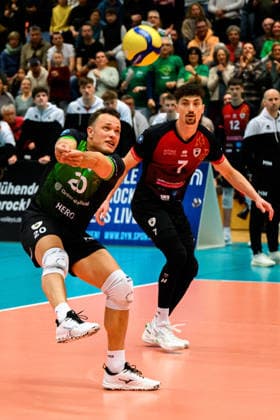 Ludwigsburg 1 BLM 25 26 MTV Ludwigsburg FT 1844 Freiburg Jeffrey Klok Ludwigsburg , Tim Koepfli Köpfli Ludwigsburg Ludwigsburg Innenstadtsporthalle Baden Württemberg Germany