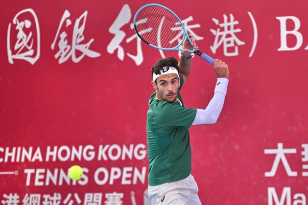 Hong Kong Tennis Open(ATP250) - Day 8 Lorenzo Musetti, an Italian tennis player, during a match at the Hong Kong Tennis Open(ATP250) on January 11, 2026 in Hong Kong. (Photo by Kobe Li Nexpher Images) Hong Kong