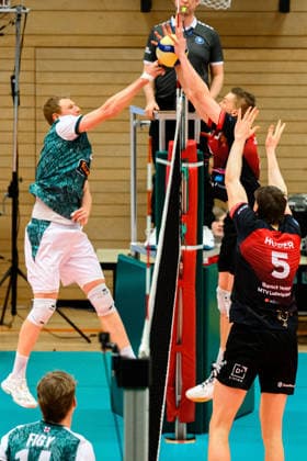 Ludwigsburg 1 BLM 25 26 MTV Ludwigsburg FT 1844 Freiburg Tomi Saarinen Ludwigsburg im Block Ludwigsburg Innenstadtsporthalle Baden Württemberg Germany