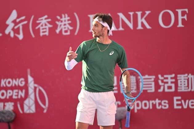 Hong Kong Tennis Open(ATP250) - Day 8 Lorenzo Musetti, an Italian tennis player, during a match at the Hong Kong Tennis Open(ATP250) on January 11, 2026 in Hong Kong. (Photo by Kobe Li Nexpher Images) Hong Kong