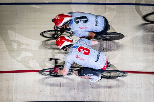 GRODIN Donovan, BERNARD Thibaut Sixdays Bremen 2026 Team 3 SPIELBANK BREMEN GRODIN Donovan FRA Black BERNARD Thibaut BEL Red Landscape horizontal Landscape Event Event Sixdays Bremen 2026 Category Category Cycling Track Cycling Sixdays Elite Men Location Location Europe Germany Bremen ÖVB Arena Discipline Madison Distance m Date Date 10 01 2026 Saturday Day 2