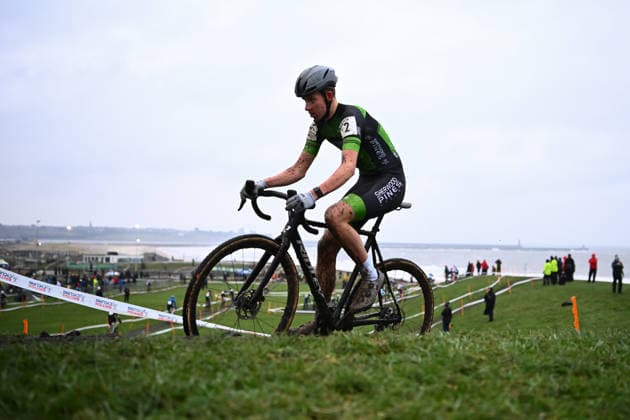 2026 Lloyds National Cyclo-cross Championships Picture by Olly Hassell SWpix.com - 11 01 2026 - Cycling - 2026 Lloyds National Cyclo-Cross Championships - Junior Open, Gypsies Green, South Shields, England, Jacob Steed (Sherwood Pines Cycles Forme) Copyright: x xSWpix.comx(t axPhotographyxHubxLtd)xOllyxHassell SWpix.comx SWP-3159-0267