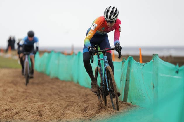 2026 Lloyds National Cyclo-cross Championships Picture by Olly Hassell SWpix.com - 11 01 2026 - Cycling - 2026 Lloyds National Cyclo-Cross Championships - Junior Open, Gypsies Green, South Shields, England, Sam Genazzini (Exact Power Versa Energy) Copyright: x xSWpix.comx(t axPhotographyxHubxLtd)xAlexxWhitehead SWpix.comx SWP-3159-0270