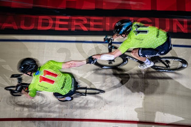 BOOS Benjamin, MOORE Peter Sixdays Bremen 2026 Team 11 COURTYARD BY MARRIOTT BOOS Benjamin GER Black MOORE Peter USA Red Landscape horizontal Landscape Event Event Sixdays Bremen 2026 Category Category Cycling Track Cycling Sixdays Elite Men Location Location Europe Germany Bremen ÖVB Arena Discipline Madison Distance m Date Date 10 01 2026 Saturday Day 2