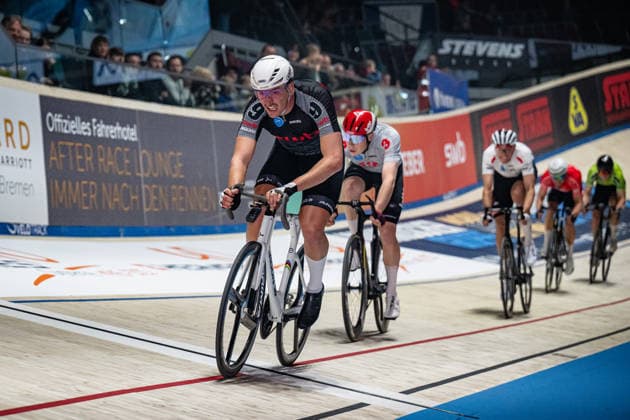 AUGENSTEIN Moritz Sixdays Bremen 2026 Team 9 SWB AUGENSTEIN Moritz GER Black Landscape horizontal Landscape Event Event Sixdays Bremen 2026 Category Category Category Cycling Track Cycling Sixdays Elite Men Location Location Europe Germany Bremen ÖVB Arena Discipline Madison Distance m Date Date 10 01 2026 Saturday Day 2