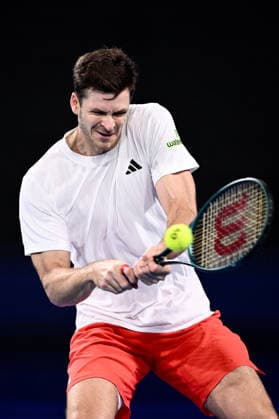 TENNIS UNITED CUP SYDNEY, Hubert Hurkacz of Poland in action during the singles match against Stan Wawrinka of Switzerland during the 2026 United Cup final between Poland and Switzerland at Ken Rosewall Arena in Sydney, Sunday, January 11, 2026. ( NO ARCHIVING, EDITORIAL USE ONLY SYDNEY NEW SOUTH WALES AUSTRALIA  Copyright: xDANxHIMBRECHTSx 20260111148024091531