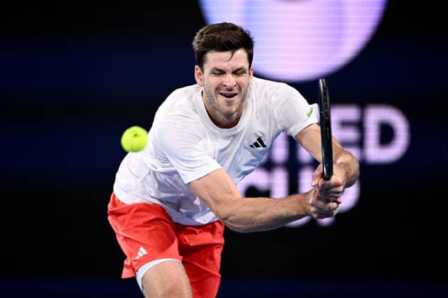 TENNIS UNITED CUP SYDNEY, Hubert Hurkacz of Poland in action during the singles match against Stan Wawrinka of Switzerland during the 2026 United Cup final between Poland and Switzerland at Ken Rosewall Arena in Sydney, Sunday, January 11, 2026. ( NO ARCHIVING, EDITORIAL USE ONLY SYDNEY NEW SOUTH WALES AUSTRALIA  Copyright: xDANxHIMBRECHTSx 20260111173199582619