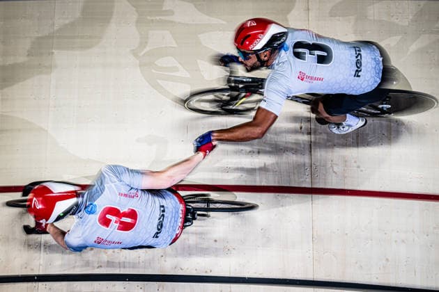 GRODIN Donovan, BERNARD Thibaut Sixdays Bremen 2026 Team 3 SPIELBANK BREMEN GRODIN Donovan FRA Black BERNARD Thibaut BEL Red Landscape horizontal Landscape Event Event Sixdays Bremen 2026 Category Category Cycling Track Cycling Sixdays Elite Men Location Location Europe Germany Bremen ÖVB Arena Discipline Madison Distance m Date Date 10 01 2026 Saturday Day 2